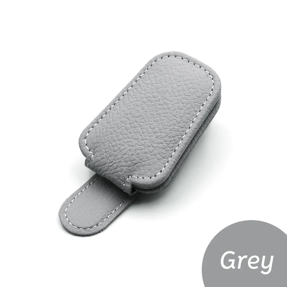 Sleek Leather Car Sunglasses Holder™